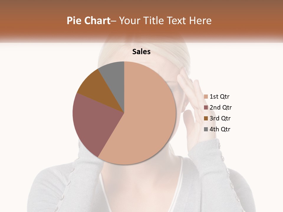 A Woman Holding Her Head With Both Hands PowerPoint Template