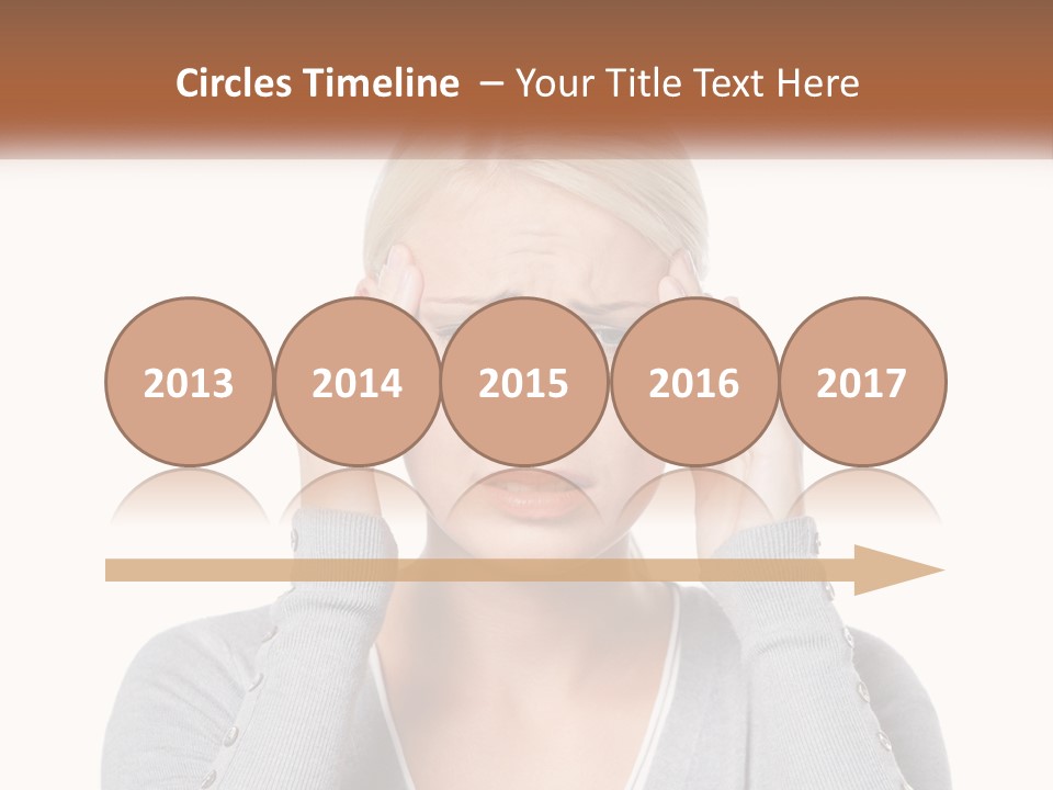 A Woman Holding Her Head With Both Hands PowerPoint Template