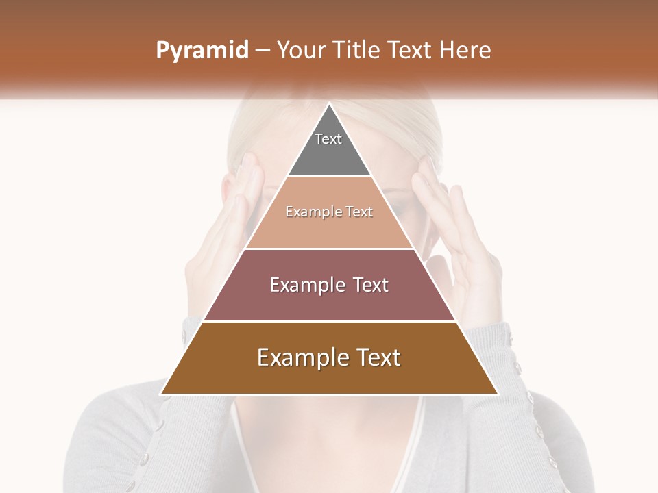 A Woman Holding Her Head With Both Hands PowerPoint Template