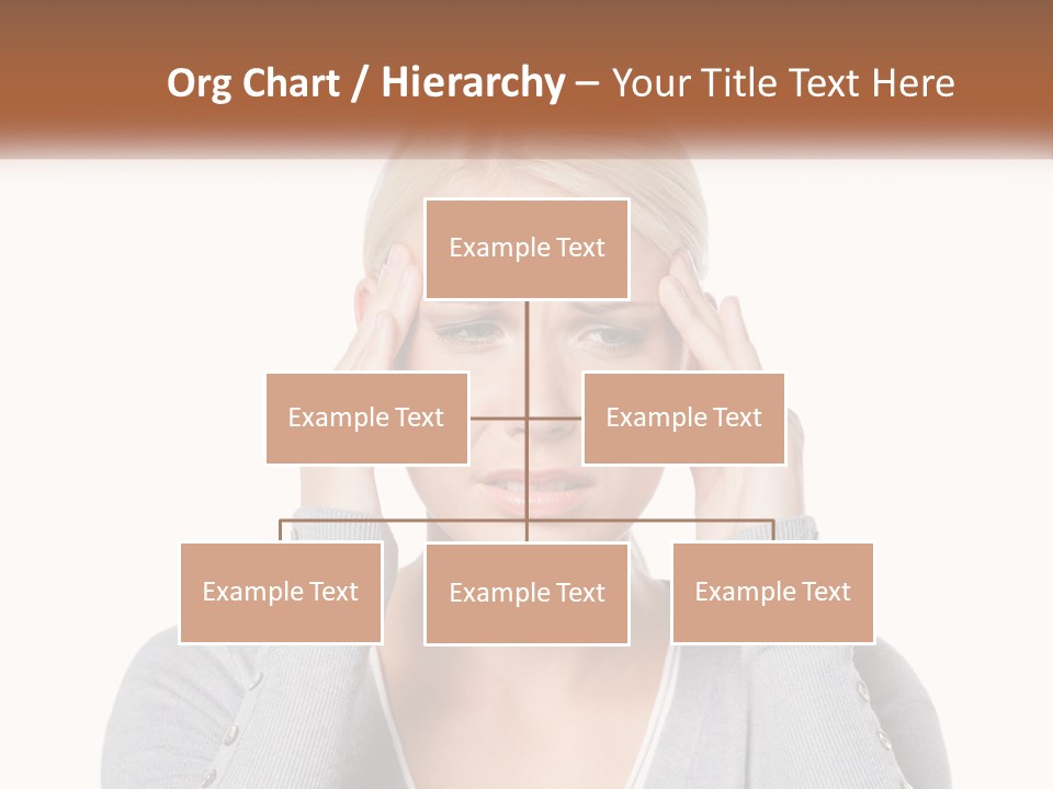 A Woman Holding Her Head With Both Hands PowerPoint Template
