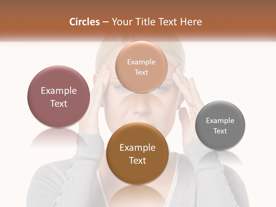 A Woman Holding Her Head With Both Hands PowerPoint Template