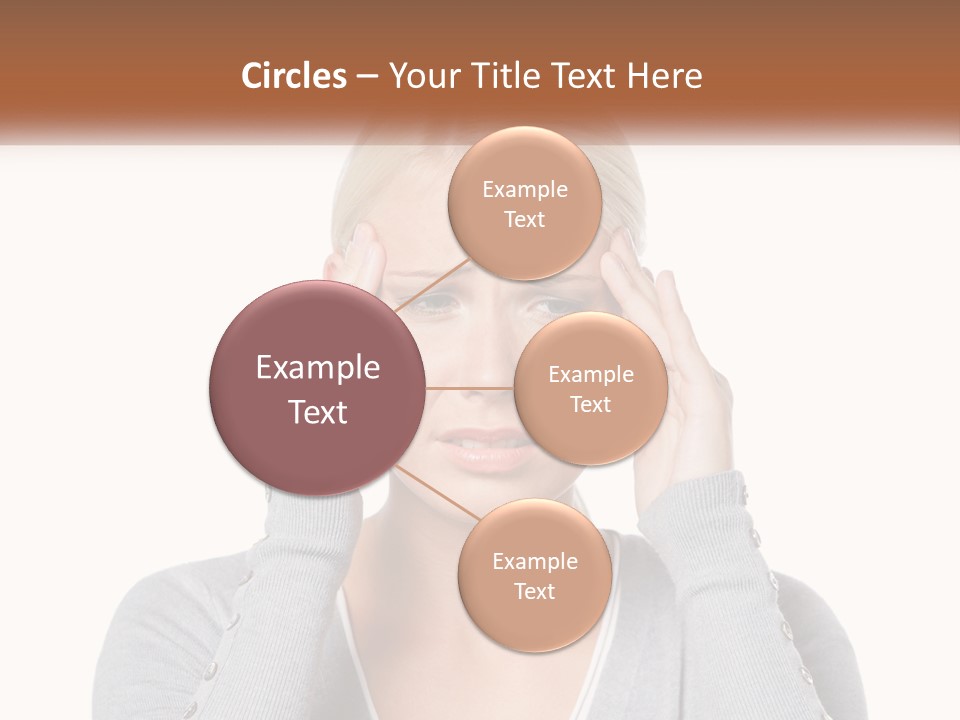 A Woman Holding Her Head With Both Hands PowerPoint Template
