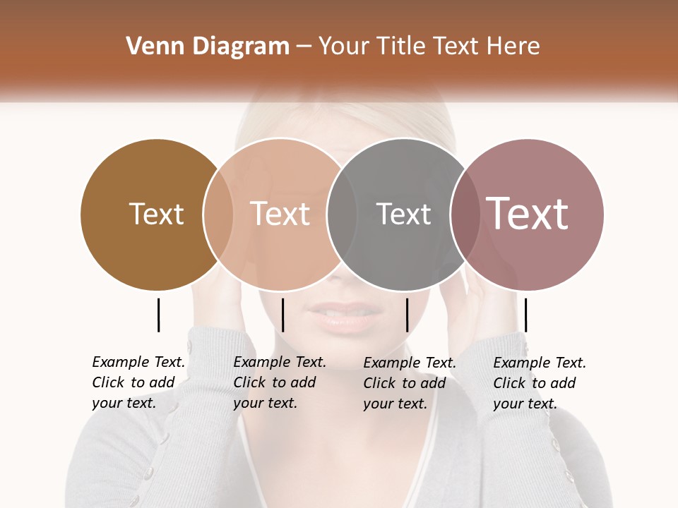 A Woman Holding Her Head With Both Hands PowerPoint Template