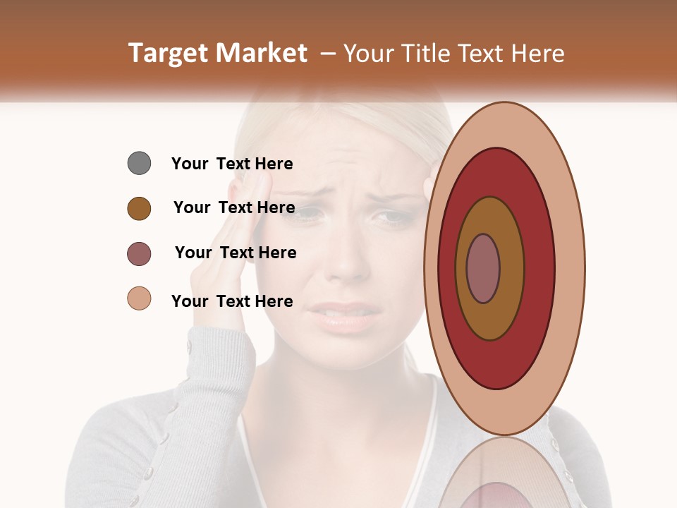 A Woman Holding Her Head With Both Hands PowerPoint Template