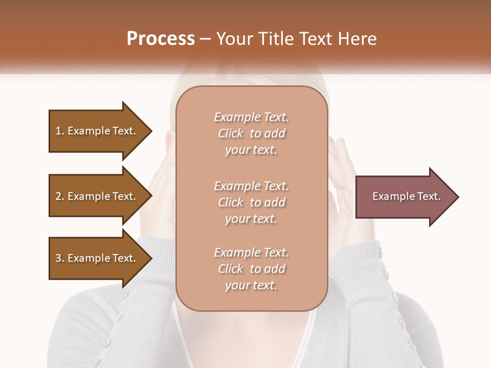 A Woman Holding Her Head With Both Hands PowerPoint Template