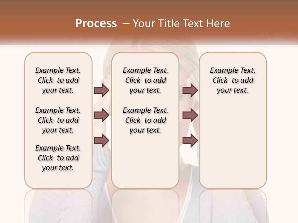 A Woman Holding Her Head With Both Hands PowerPoint Template