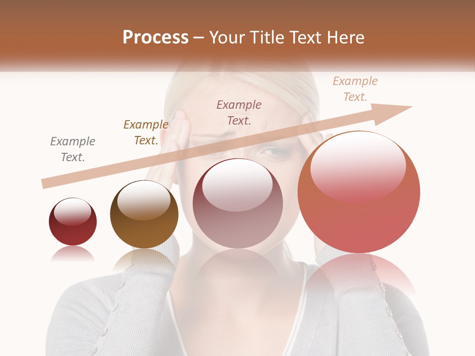 A Woman Holding Her Head With Both Hands PowerPoint Template