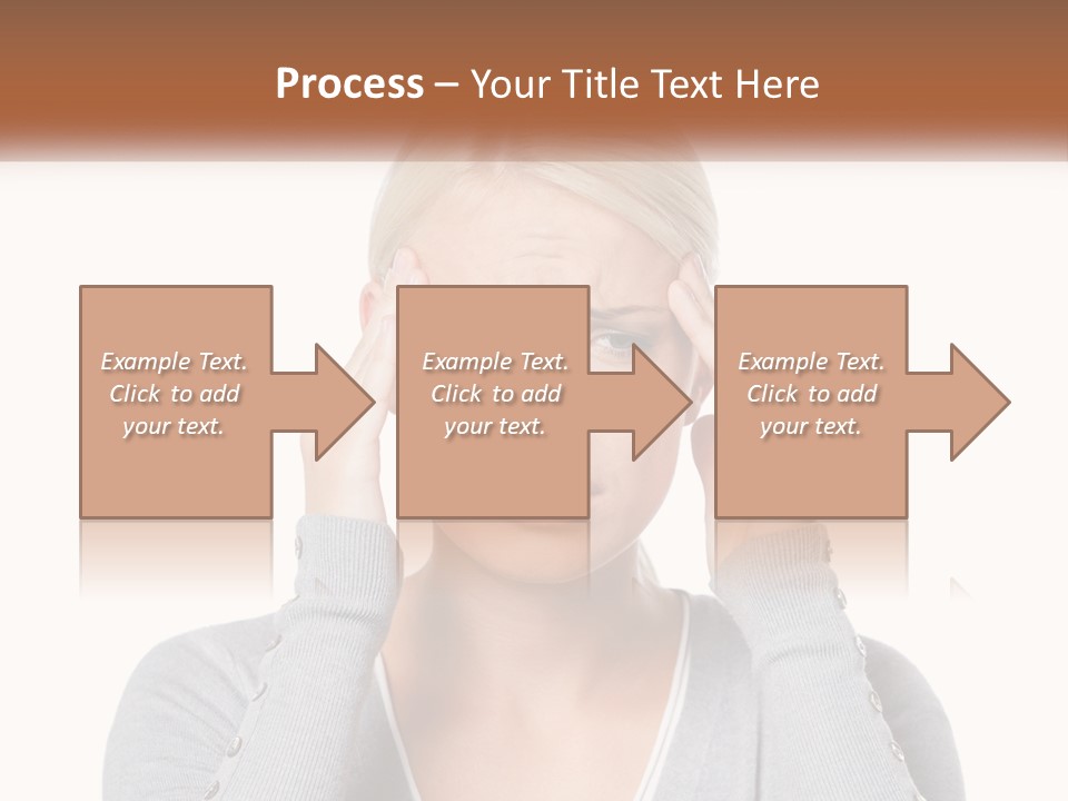 A Woman Holding Her Head With Both Hands PowerPoint Template