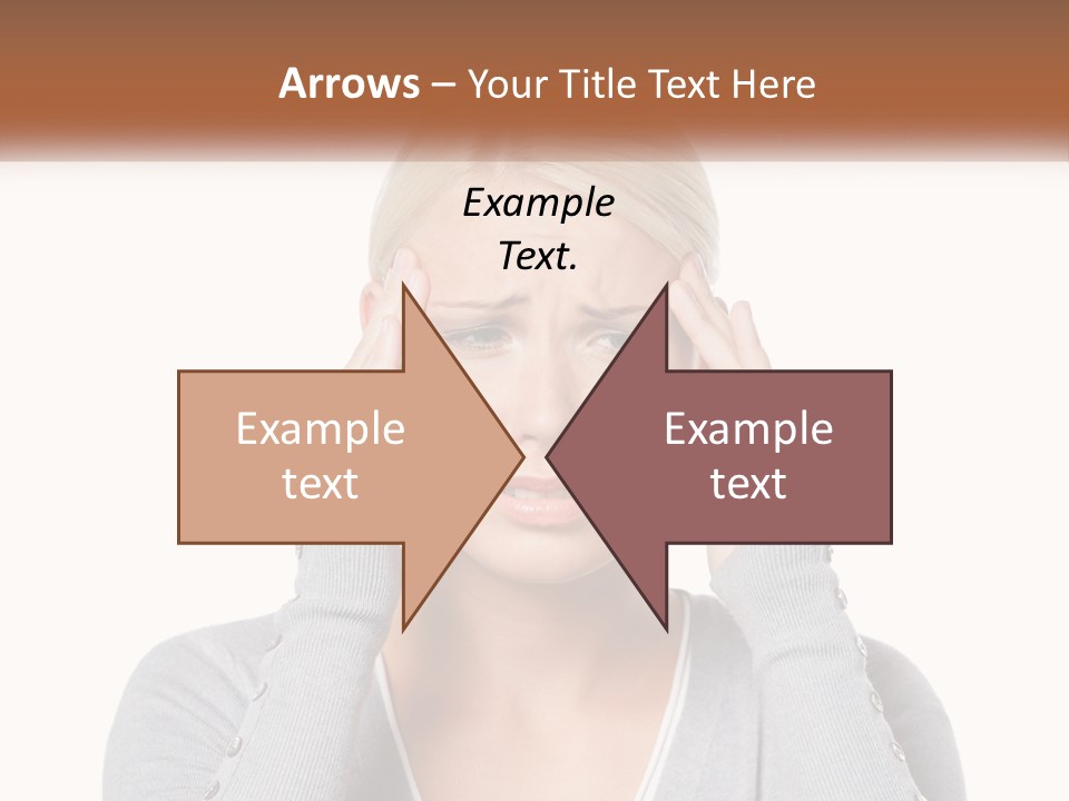 A Woman Holding Her Head With Both Hands PowerPoint Template