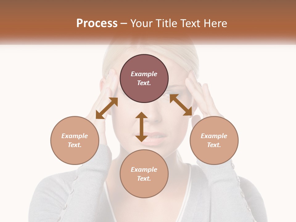 A Woman Holding Her Head With Both Hands PowerPoint Template