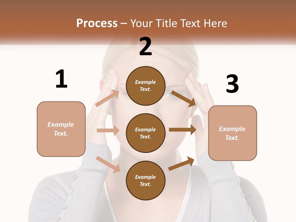A Woman Holding Her Head With Both Hands PowerPoint Template