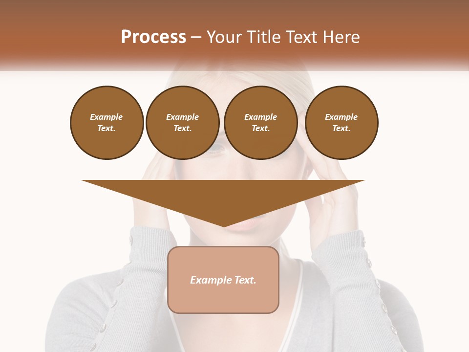 A Woman Holding Her Head With Both Hands PowerPoint Template