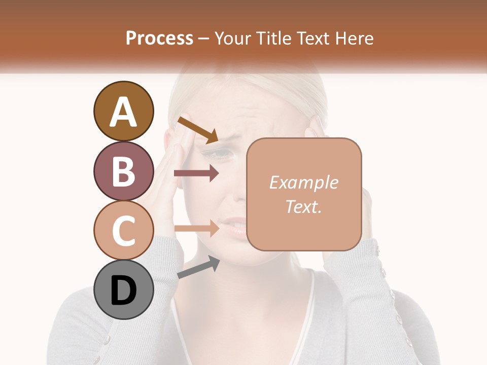 A Woman Holding Her Head With Both Hands PowerPoint Template