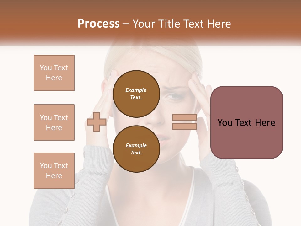 A Woman Holding Her Head With Both Hands PowerPoint Template