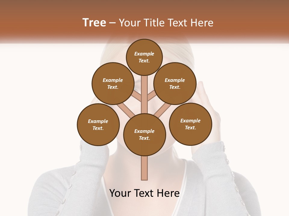 A Woman Holding Her Head With Both Hands PowerPoint Template