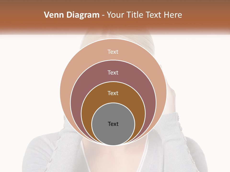 A Woman Holding Her Head With Both Hands PowerPoint Template