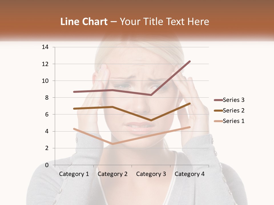 A Woman Holding Her Head With Both Hands PowerPoint Template