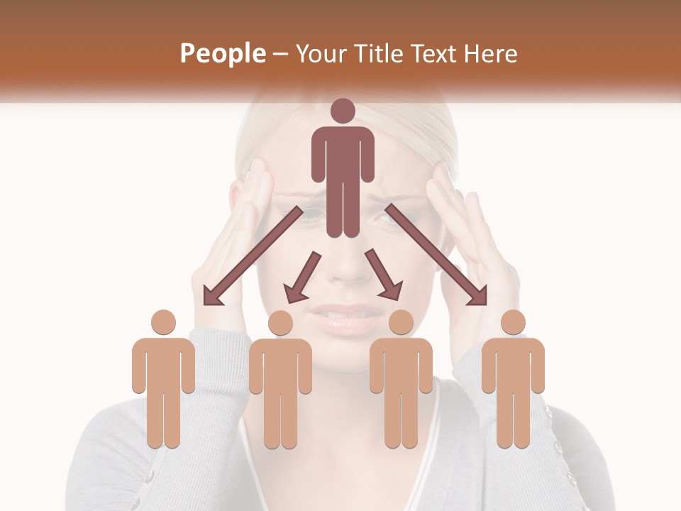 A Woman Holding Her Head With Both Hands PowerPoint Template