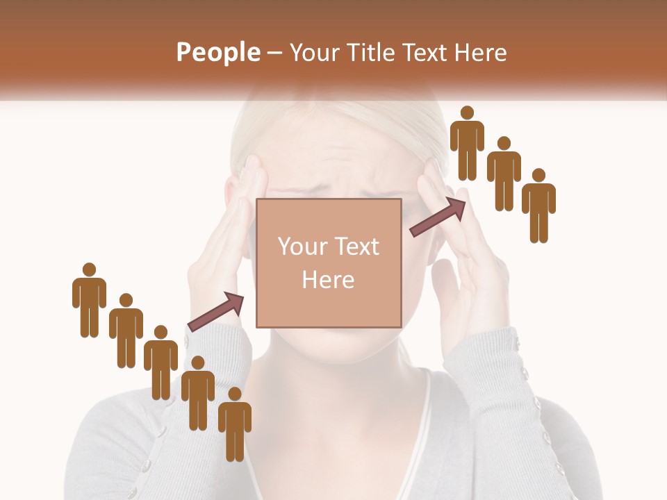 A Woman Holding Her Head With Both Hands PowerPoint Template