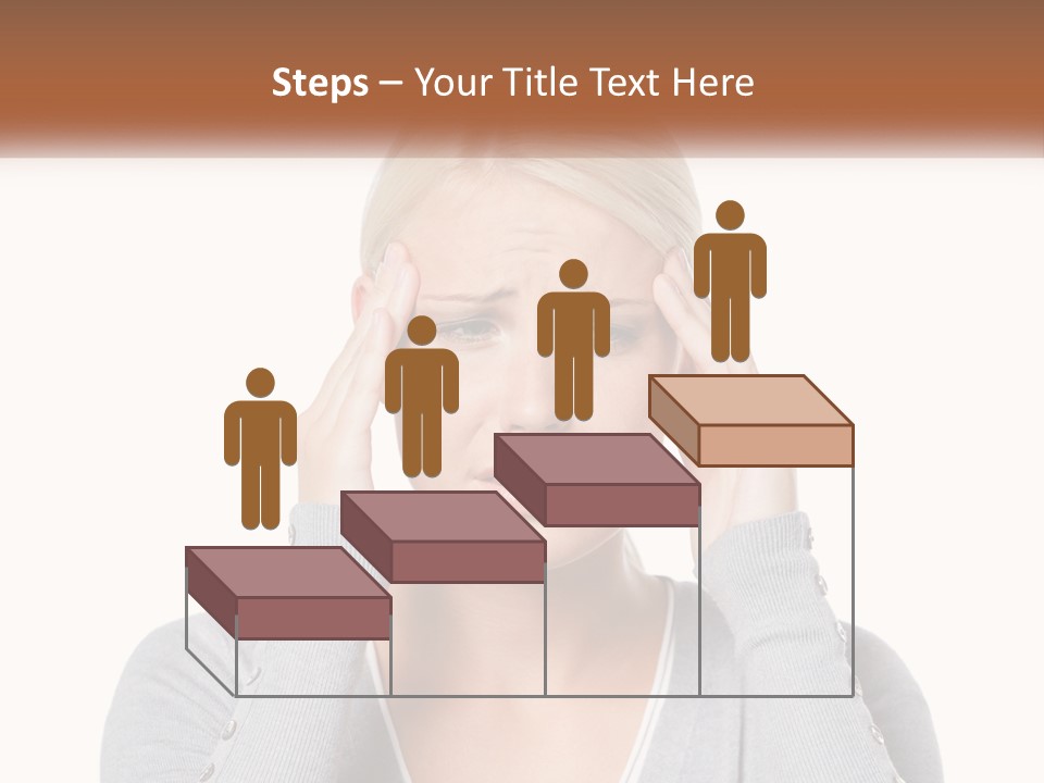 A Woman Holding Her Head With Both Hands PowerPoint Template