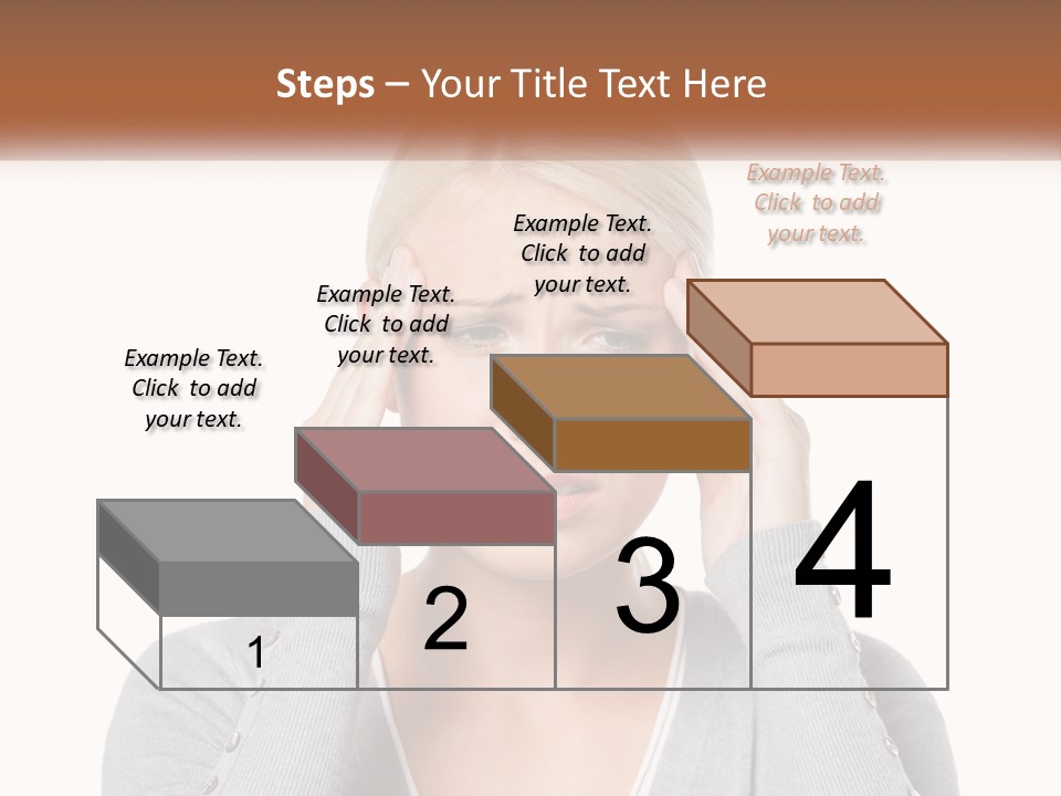 A Woman Holding Her Head With Both Hands PowerPoint Template