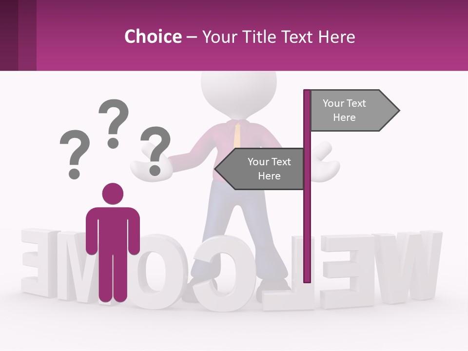 A Person Standing On Top Of A Sign PowerPoint Template