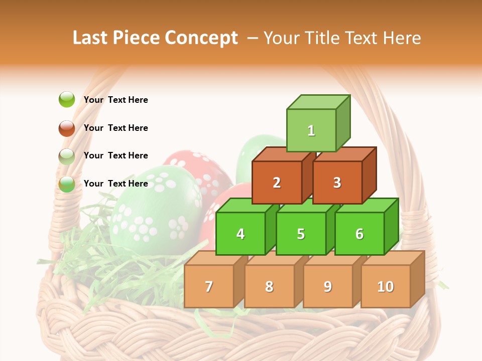 A Basket Filled With Colorful Easter Eggs On Top Of Green Grass PowerPoint Template