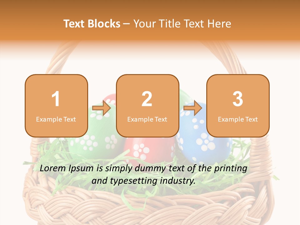 A Basket Filled With Colorful Easter Eggs On Top Of Green Grass PowerPoint Template