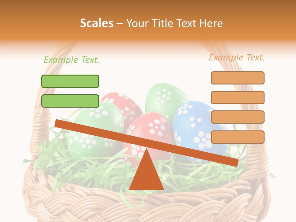 A Basket Filled With Colorful Easter Eggs On Top Of Green Grass PowerPoint Template