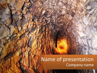 A Tunnel With A Light At The End Of It PowerPoint Template