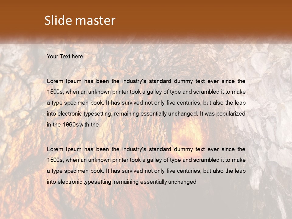 A Tunnel With A Light At The End Of It PowerPoint Template