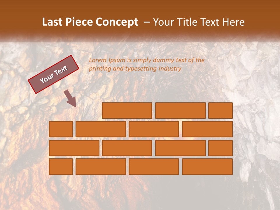 A Tunnel With A Light At The End Of It PowerPoint Template
