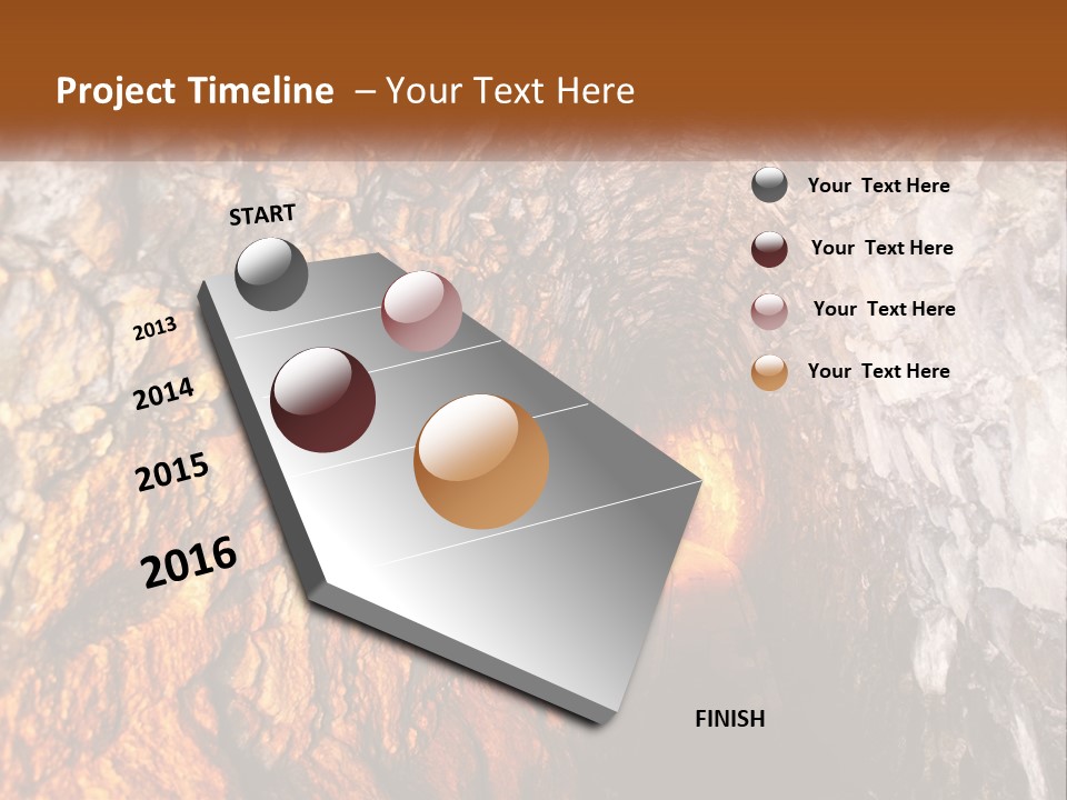 A Tunnel With A Light At The End Of It PowerPoint Template