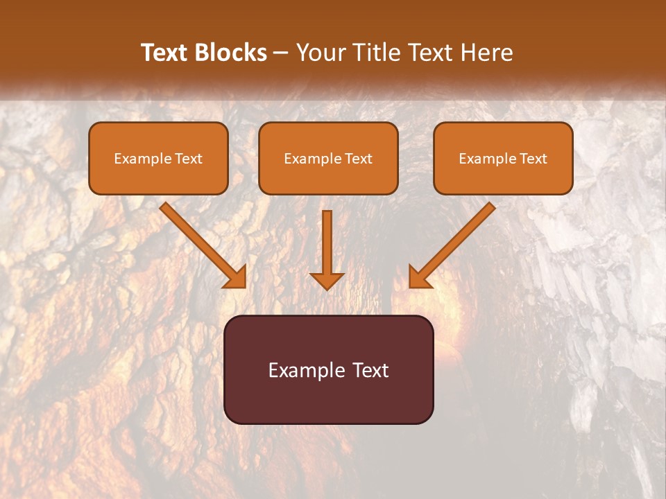 A Tunnel With A Light At The End Of It PowerPoint Template
