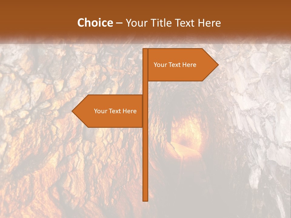 A Tunnel With A Light At The End Of It PowerPoint Template