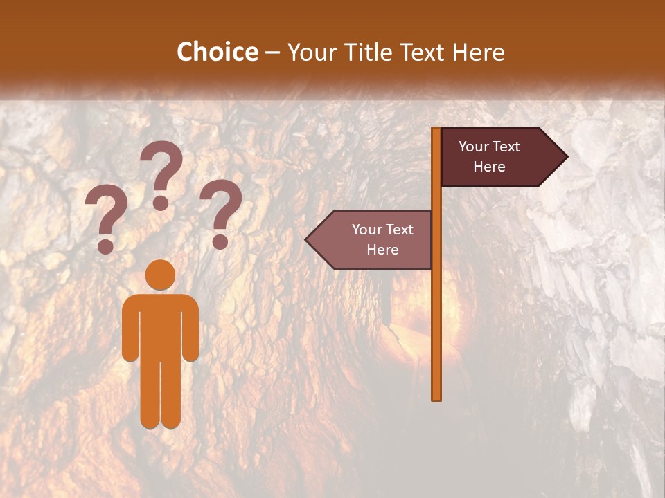 A Tunnel With A Light At The End Of It PowerPoint Template