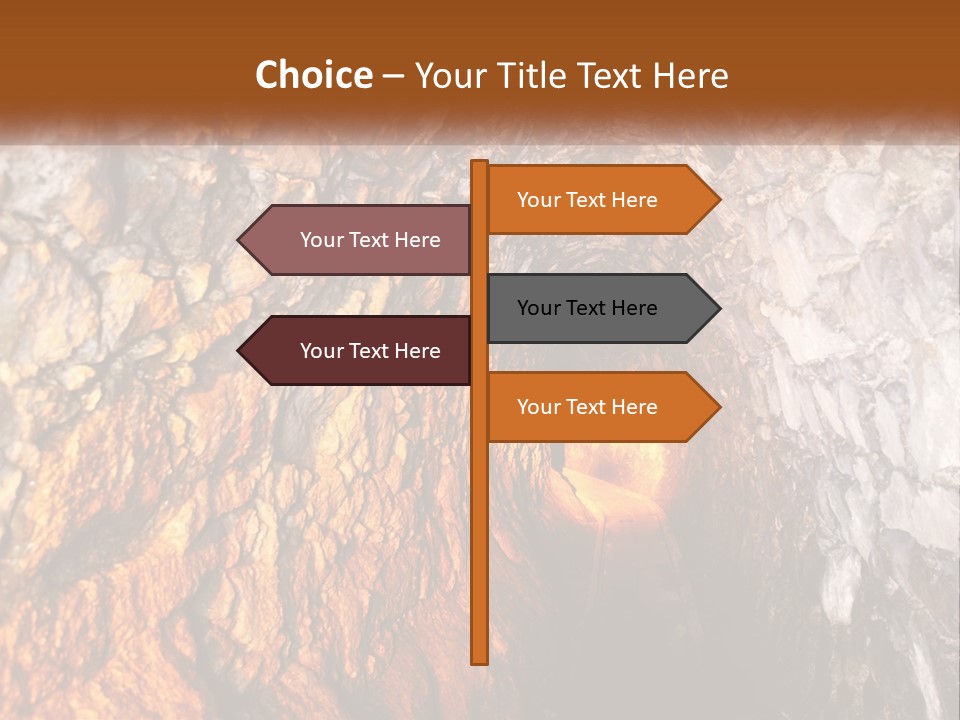 A Tunnel With A Light At The End Of It PowerPoint Template