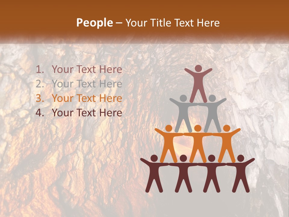 A Tunnel With A Light At The End Of It PowerPoint Template