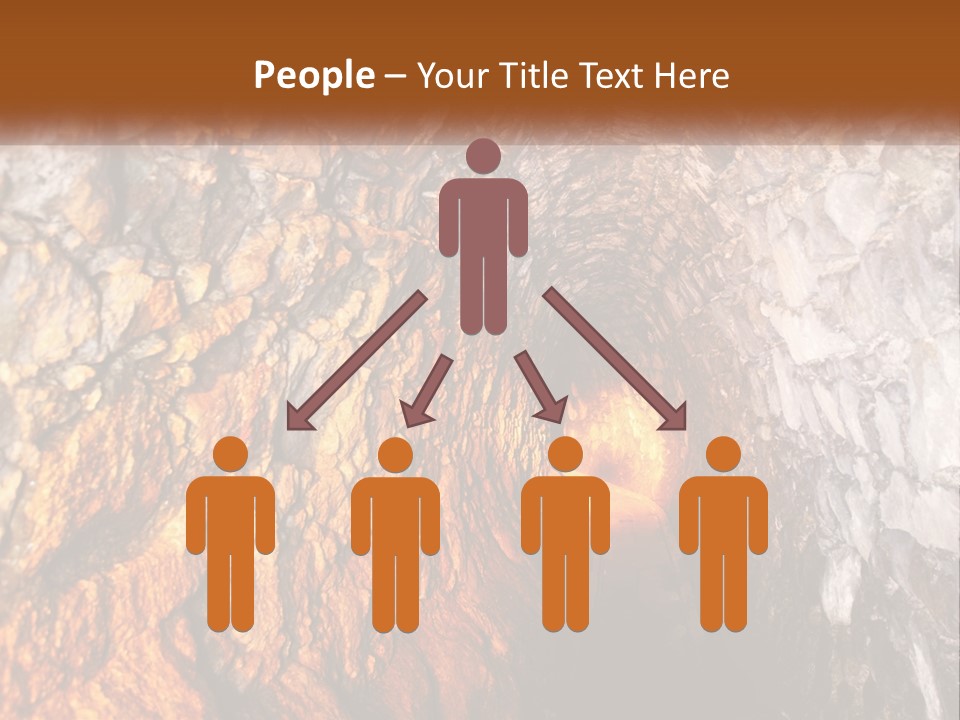 A Tunnel With A Light At The End Of It PowerPoint Template