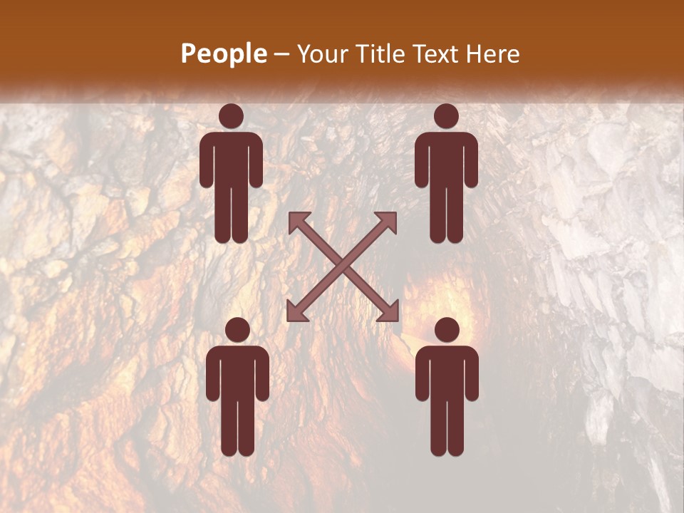 A Tunnel With A Light At The End Of It PowerPoint Template
