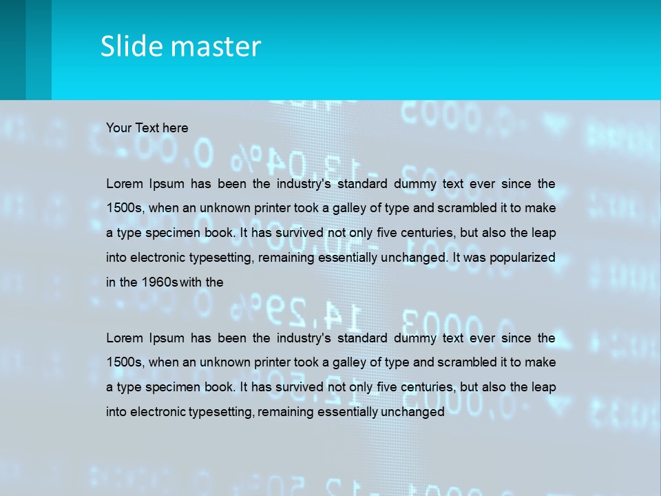 A Computer Screen With A Lot Of Numbers On It PowerPoint Template