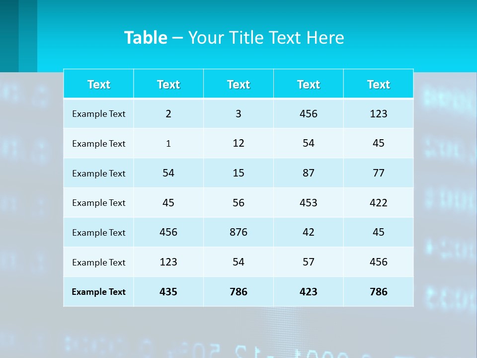 A Computer Screen With A Lot Of Numbers On It PowerPoint Template