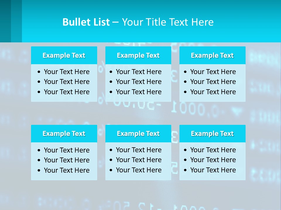 A Computer Screen With A Lot Of Numbers On It PowerPoint Template