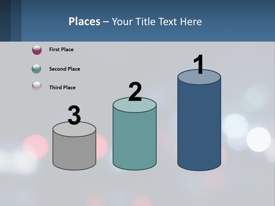 A Blurry Image Of A City Street At Night PowerPoint Template
