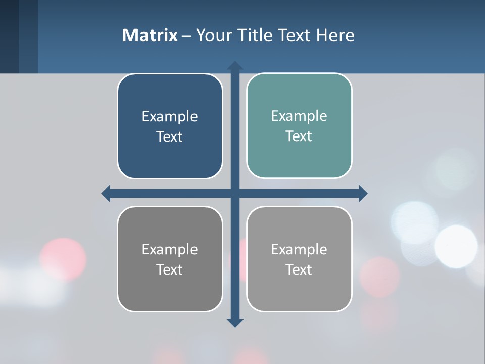 A Blurry Image Of A City Street At Night PowerPoint Template