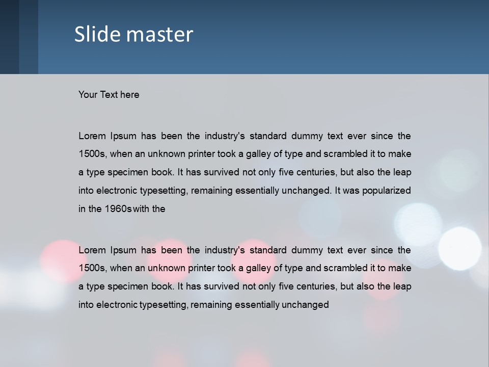 A Blurry Image Of A City Street At Night PowerPoint Template