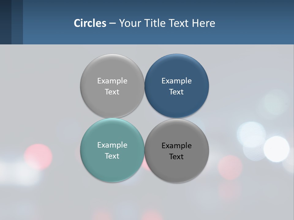 A Blurry Image Of A City Street At Night PowerPoint Template