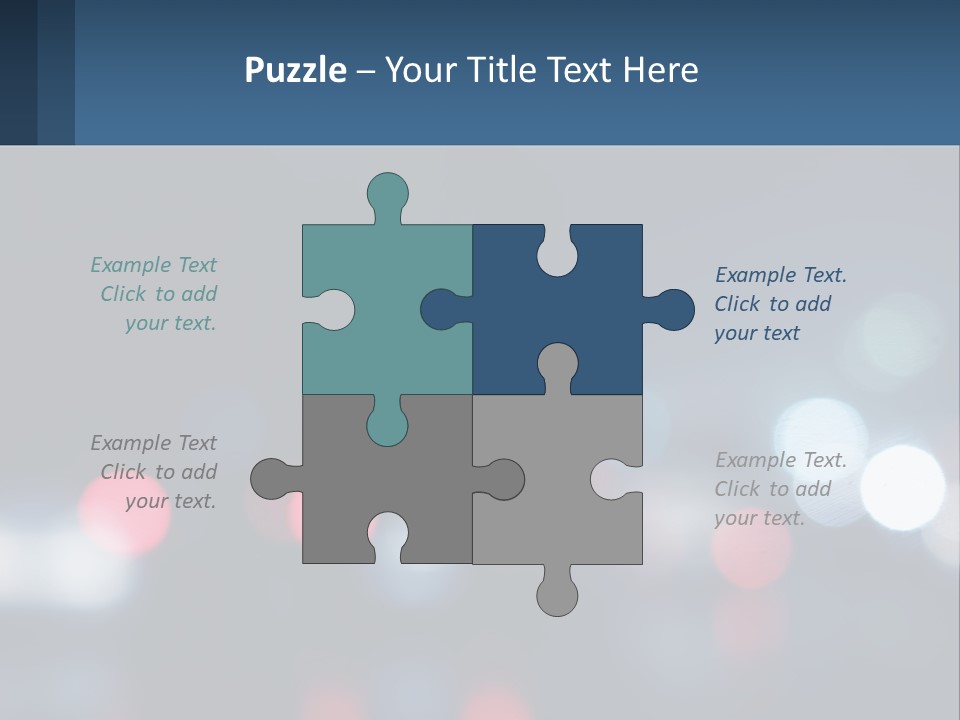 A Blurry Image Of A City Street At Night PowerPoint Template
