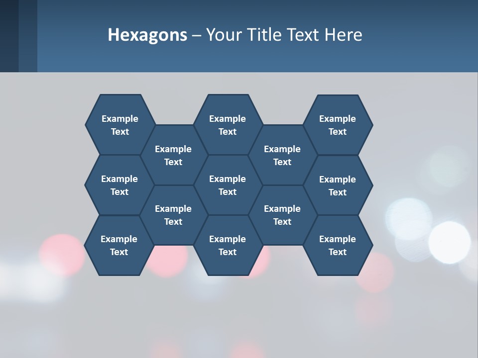 A Blurry Image Of A City Street At Night PowerPoint Template