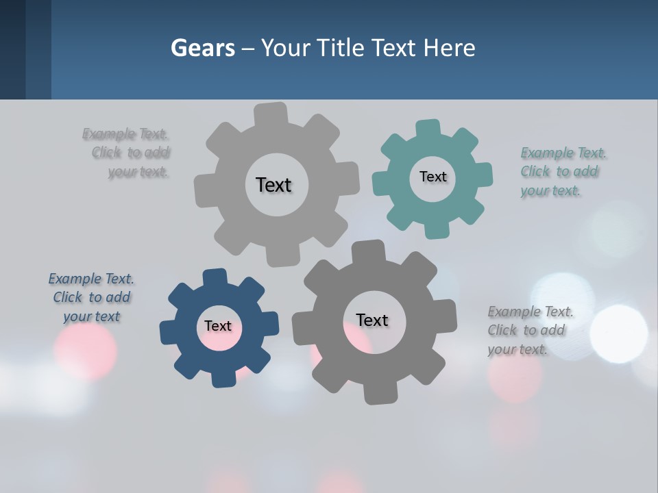 A Blurry Image Of A City Street At Night PowerPoint Template